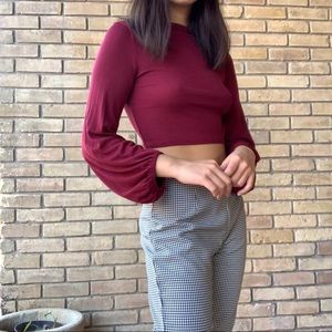 Maroon crop top